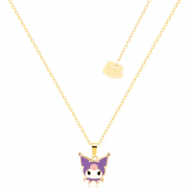 Sanrio - Gold Kuromi - Necklace & Stud Earring