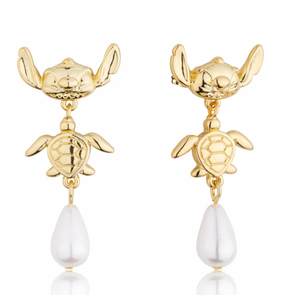 Disney - Stitch Pearl Drop Earrings - 2 colours