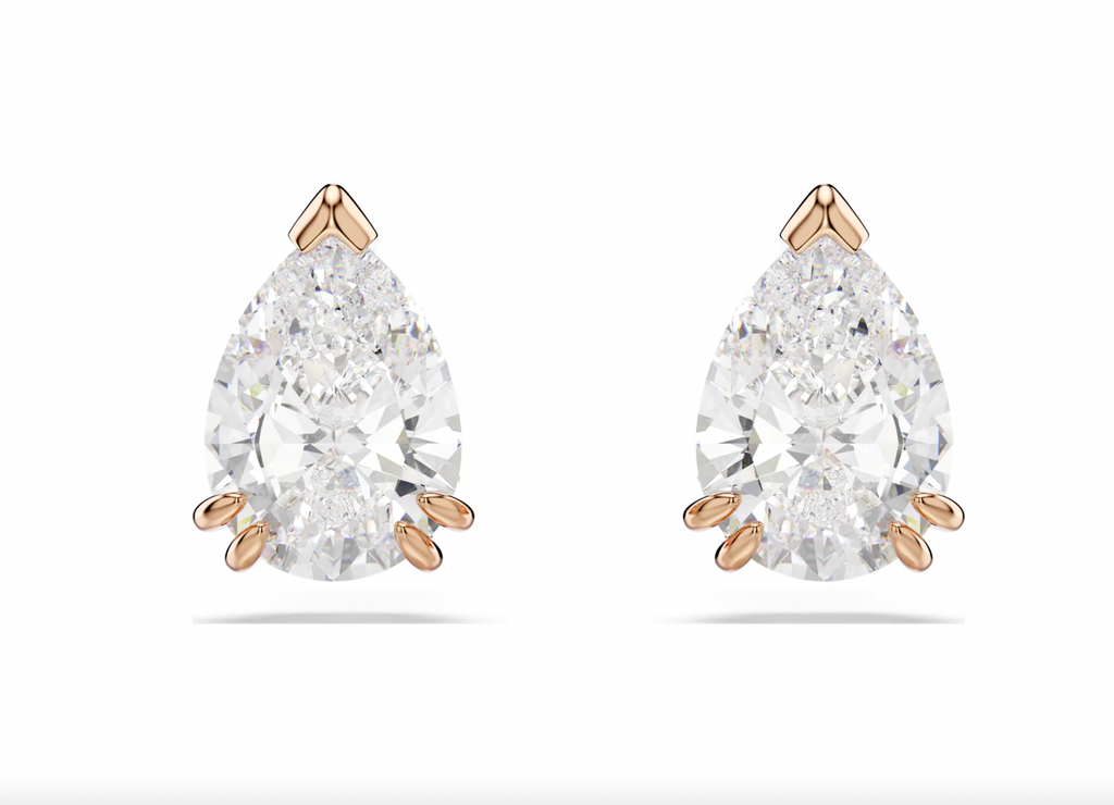 Stilla Pear Cut Stud Earrings