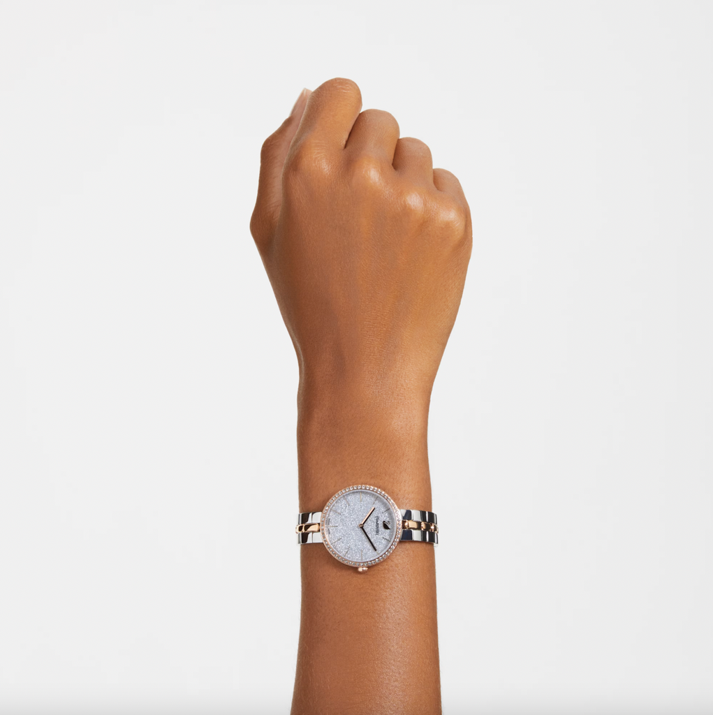 Cosmopolitan Watch Swiss Made, Metal bracelet, White, Mixed metal finish