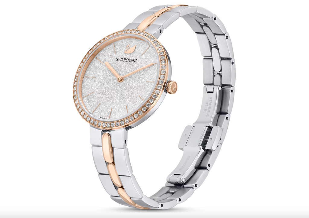 Cosmopolitan Watch Swiss Made, Metal bracelet, White, Mixed metal finish