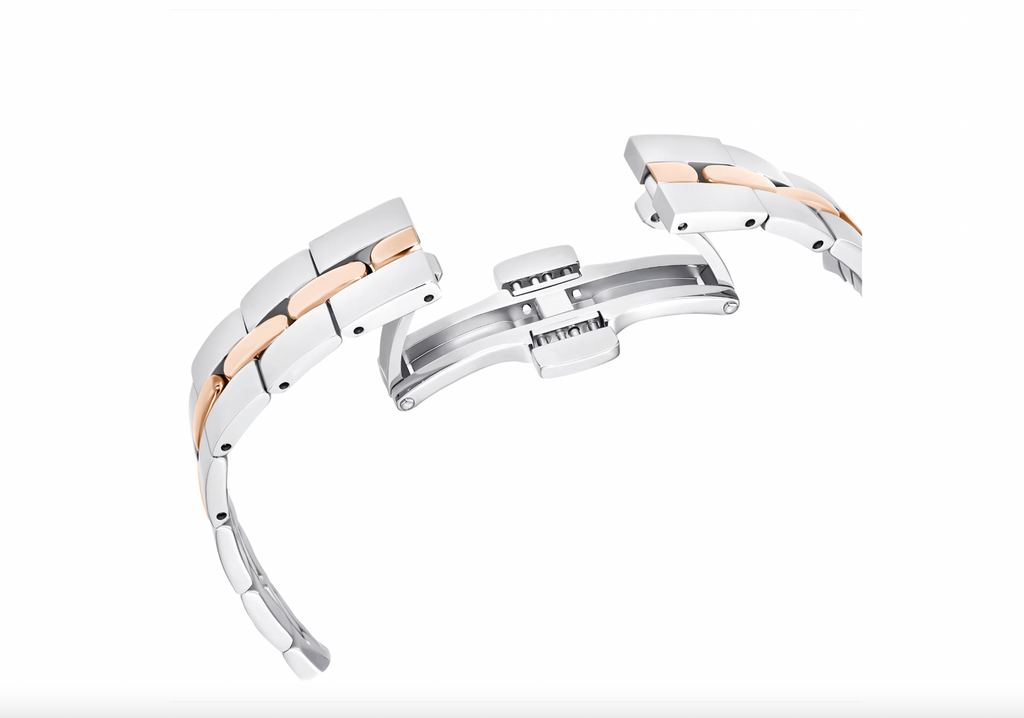 Cosmopolitan Watch Swiss Made, Metal bracelet, White, Mixed metal finish