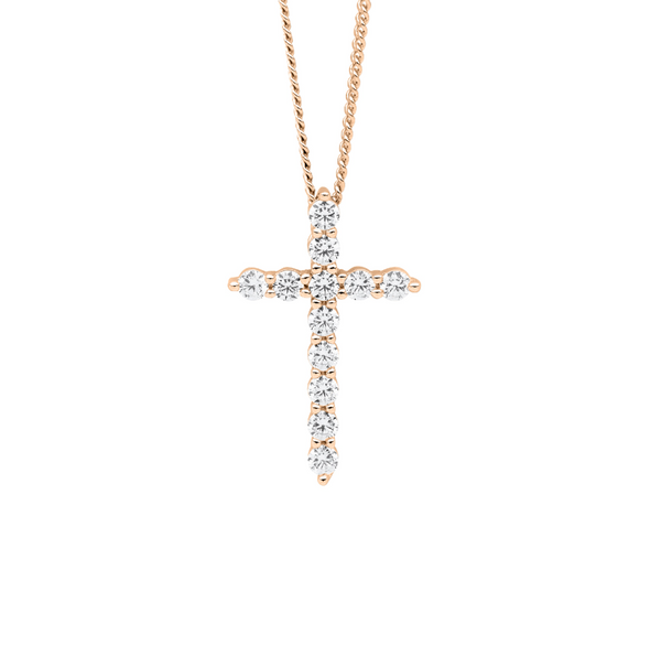 19mm Cross Slider with CZ Pendant - 3 colours