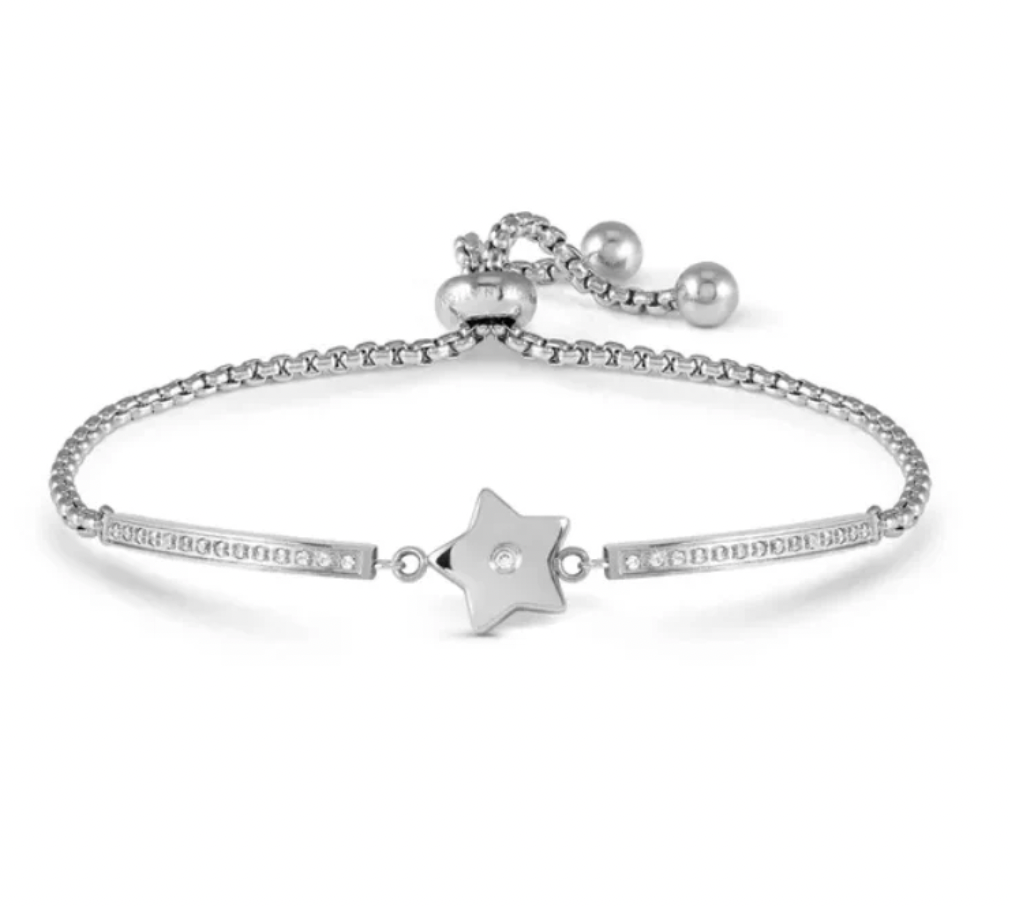 Milleluci: Refined Star with CZ Stainless Steel Bracelet
