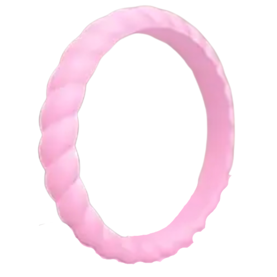 Silicone Ring - Women's 2mm Stylish Twist - 8 colours
