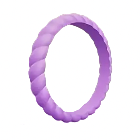 Silicone Ring - Women's 2mm Stylish Twist - 8 colours