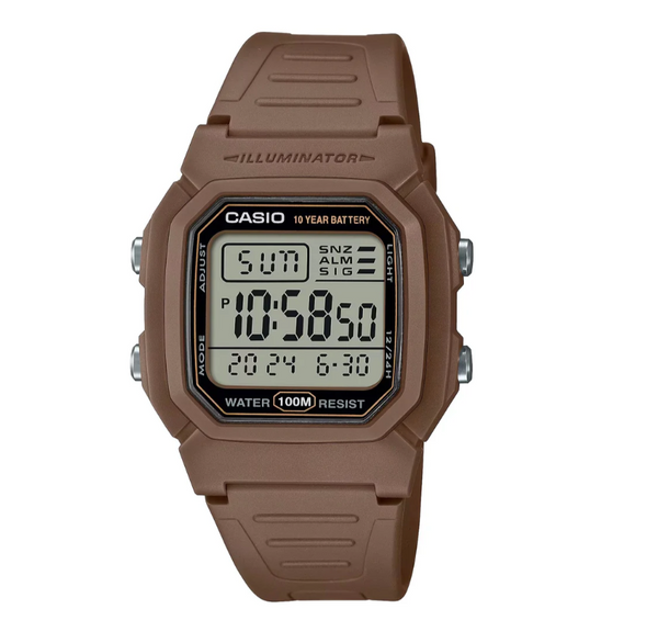 Casio Digital Brown Resin Band Watch