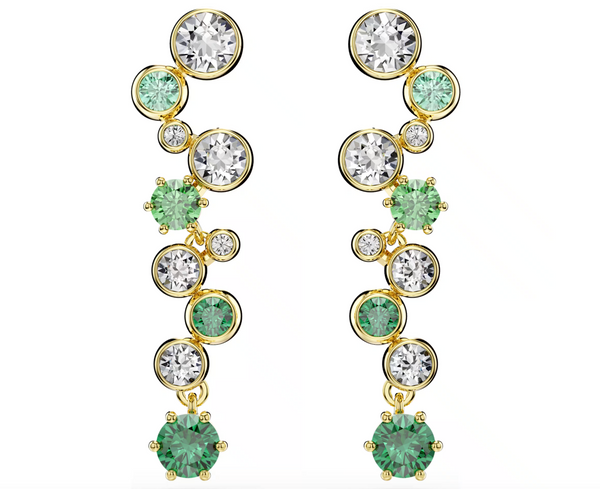 Constella: Green Long Drop Earrings
