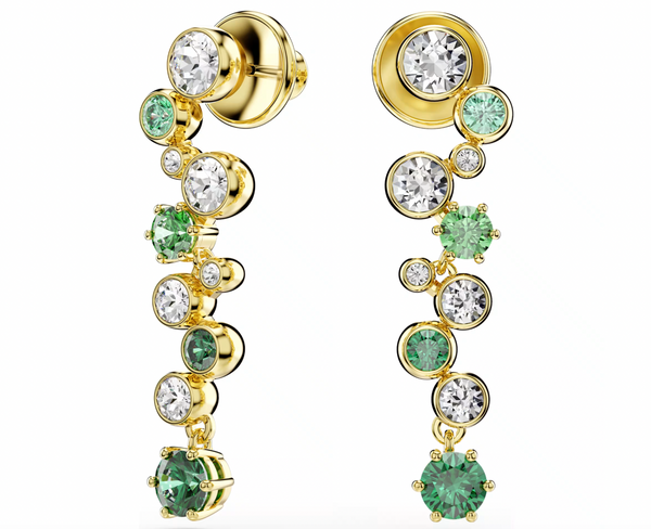 Constella: Green Long Drop Earrings