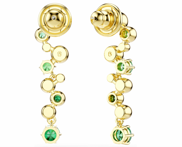 Constella: Green Long Drop Earrings