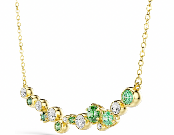 Constella: Green Mixed Cut Gold Necklace