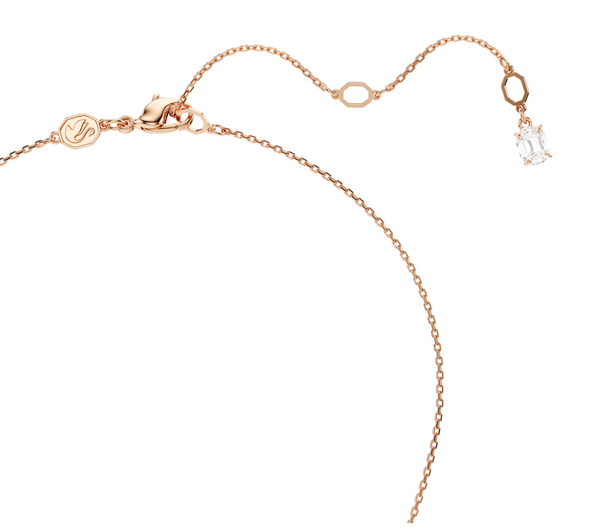 Snake White/Red Mixed Cuts Rosegold Necklace