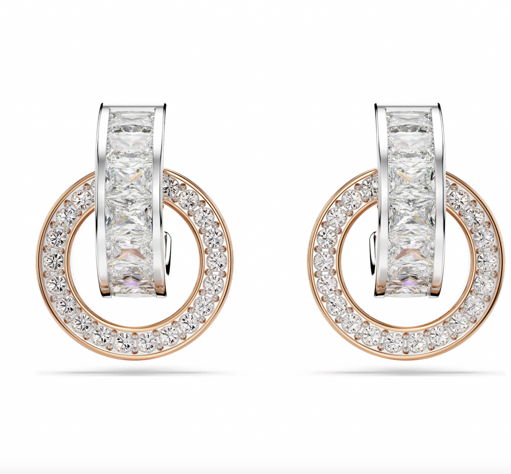 Connexus: 'Love is Around' Mixed Cuts Small Drop Earrings