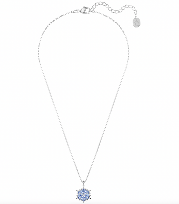 Magic: Blue Snowflake Silver Pendant