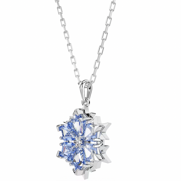 Magic: Blue Snowflake Silver Pendant