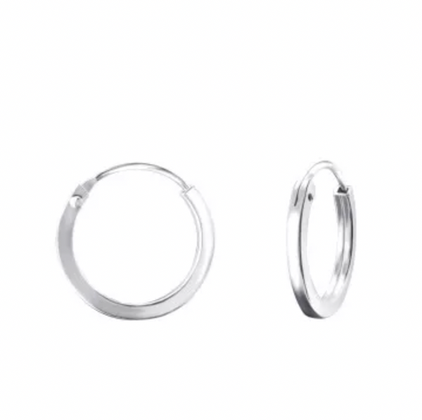 Kids 14mm Silver Hoop Earrings