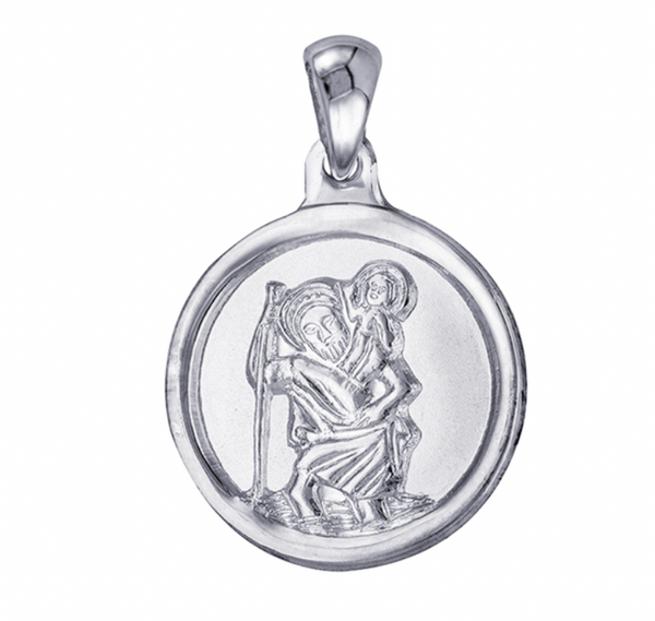 St Christopher Silver Pendant