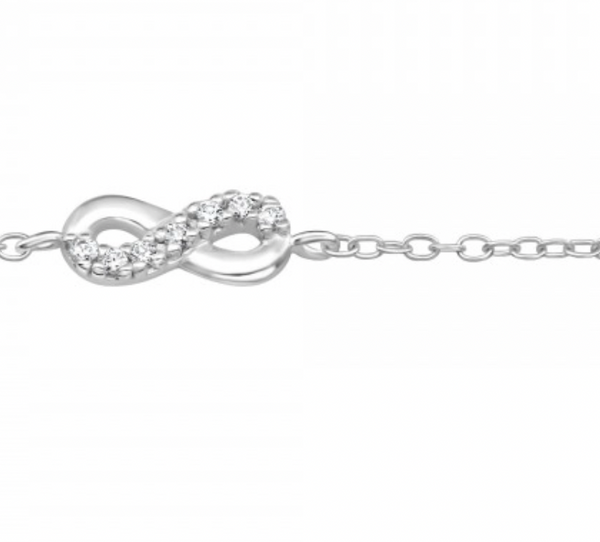 Kids Infinity with CZ Silver Bracelet