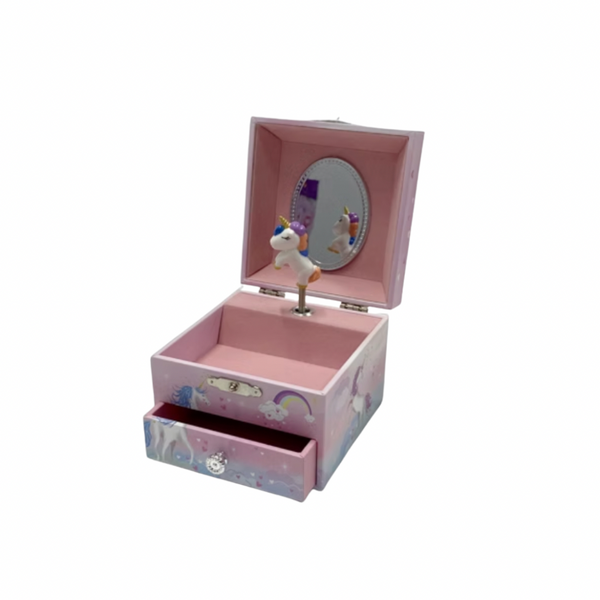 Unicorn Themed One Draw Musical Jewel Box