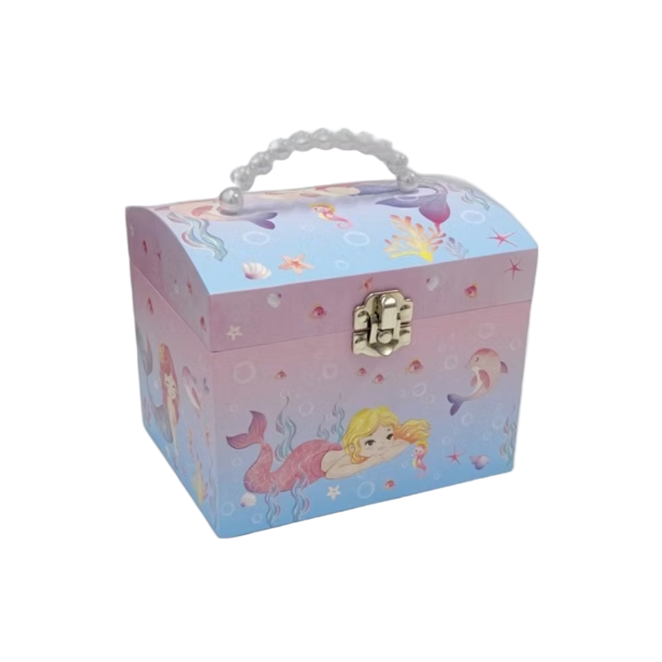Pearl Handled Mermaid Sea Themed Musical Jewellery Box