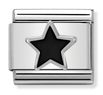 Symbols - Black Star Silver Charm