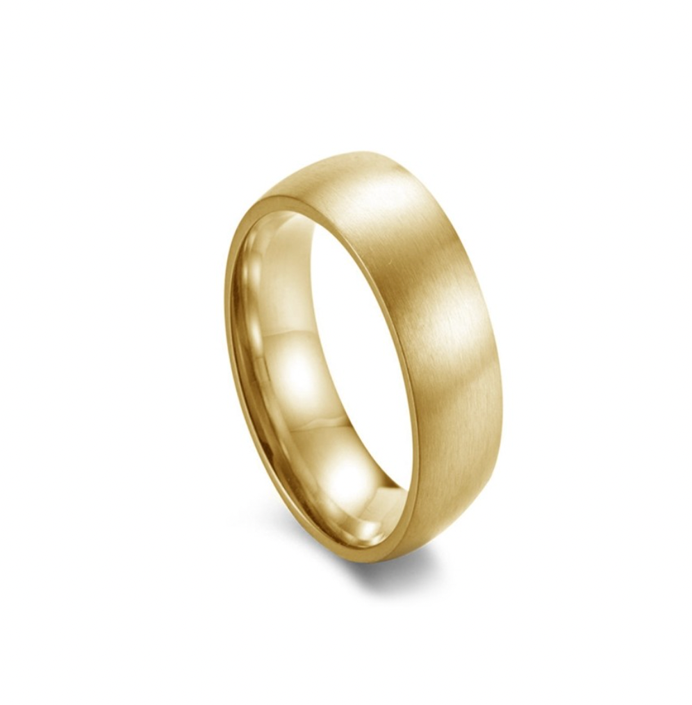 Blaze Stainless Steel Men's Gold Plated Ring