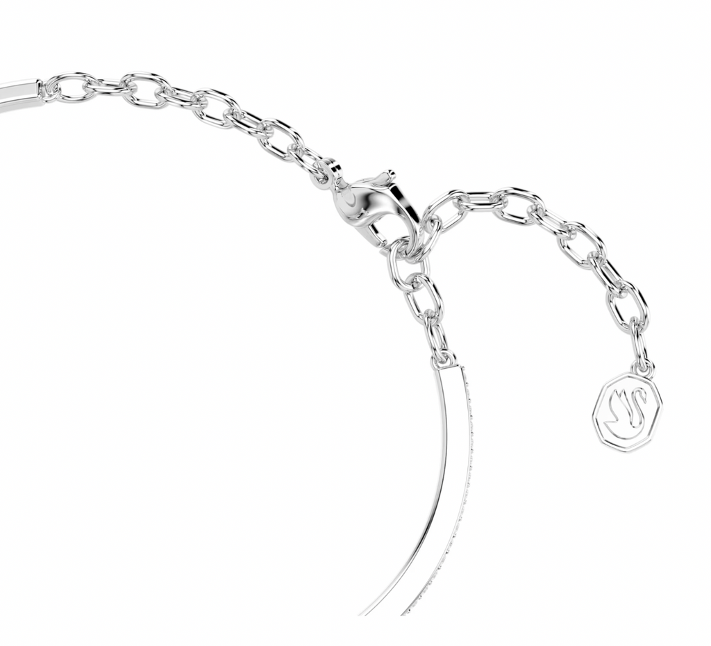 Symbolica: White Pave Horseshoe Silver Bracelet