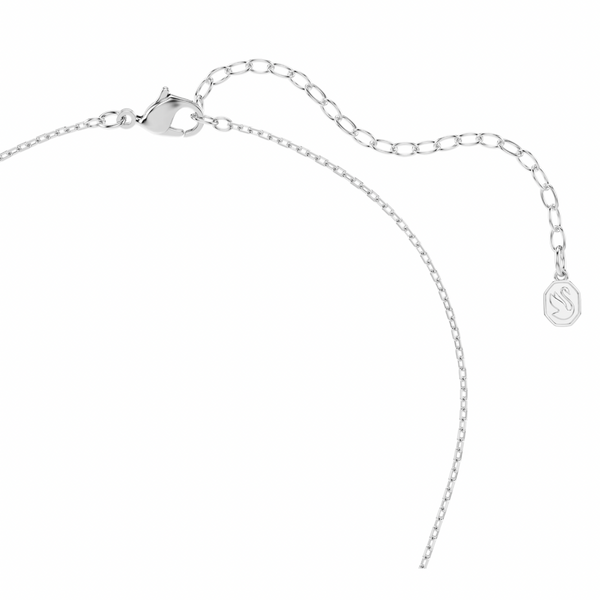 Hyperbola: White Round Cut Silver Pendant