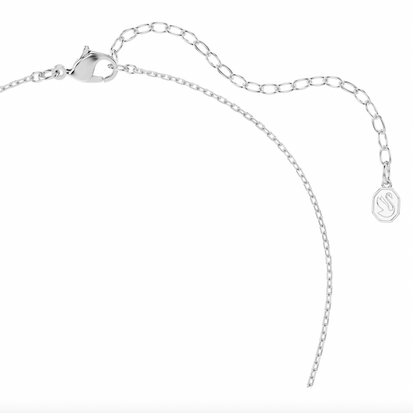 Idyllia: Heart with Arrow White Mixed Cuts Gold & Silver Pendant