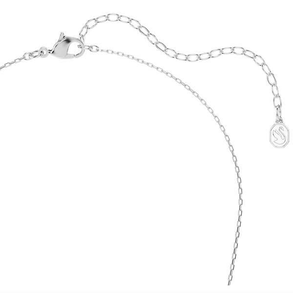Idyllia: White Mixed Cuts Arrow Silver Pendant