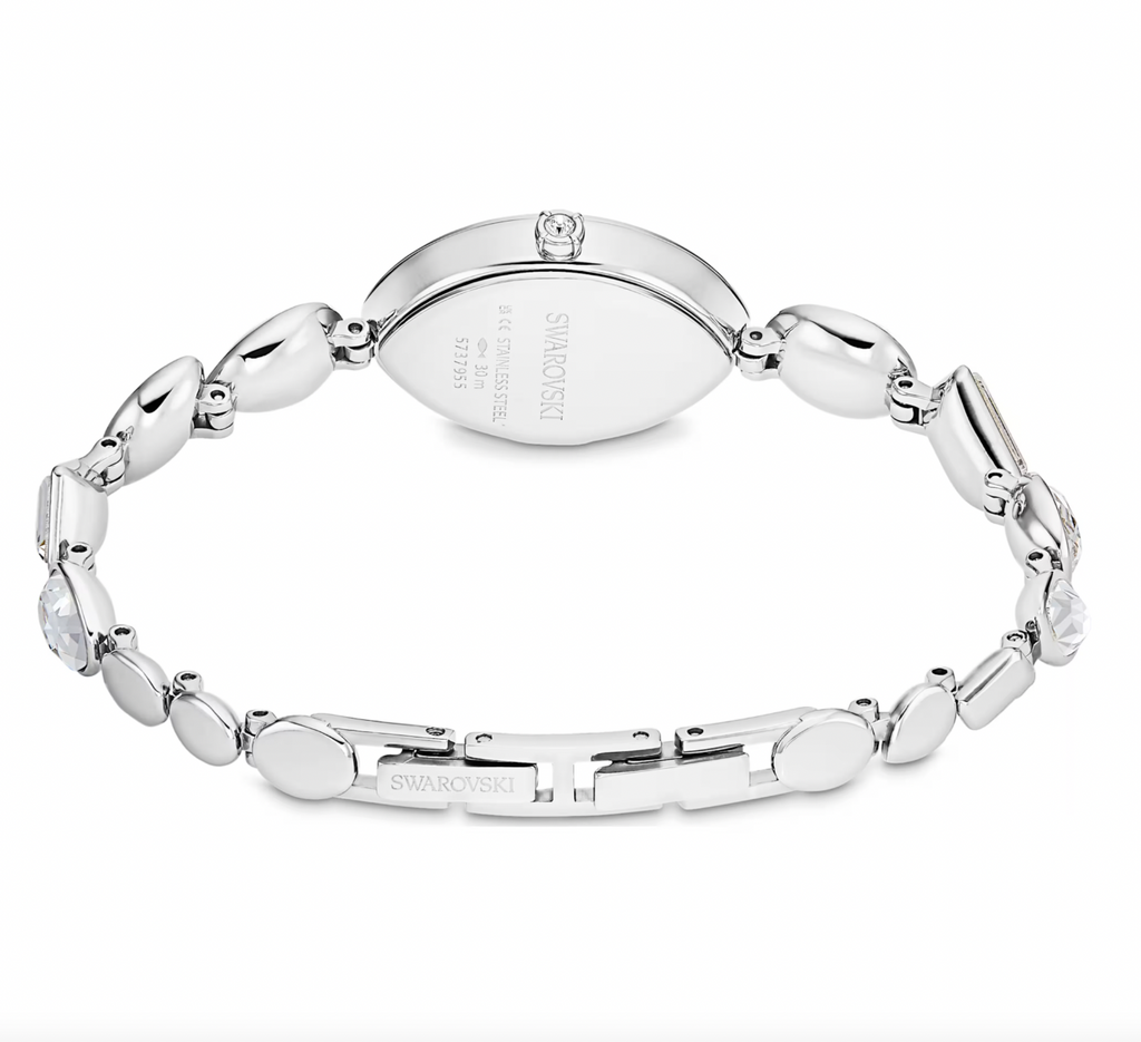 Gema: White Crystal Bracelet Silver Watch