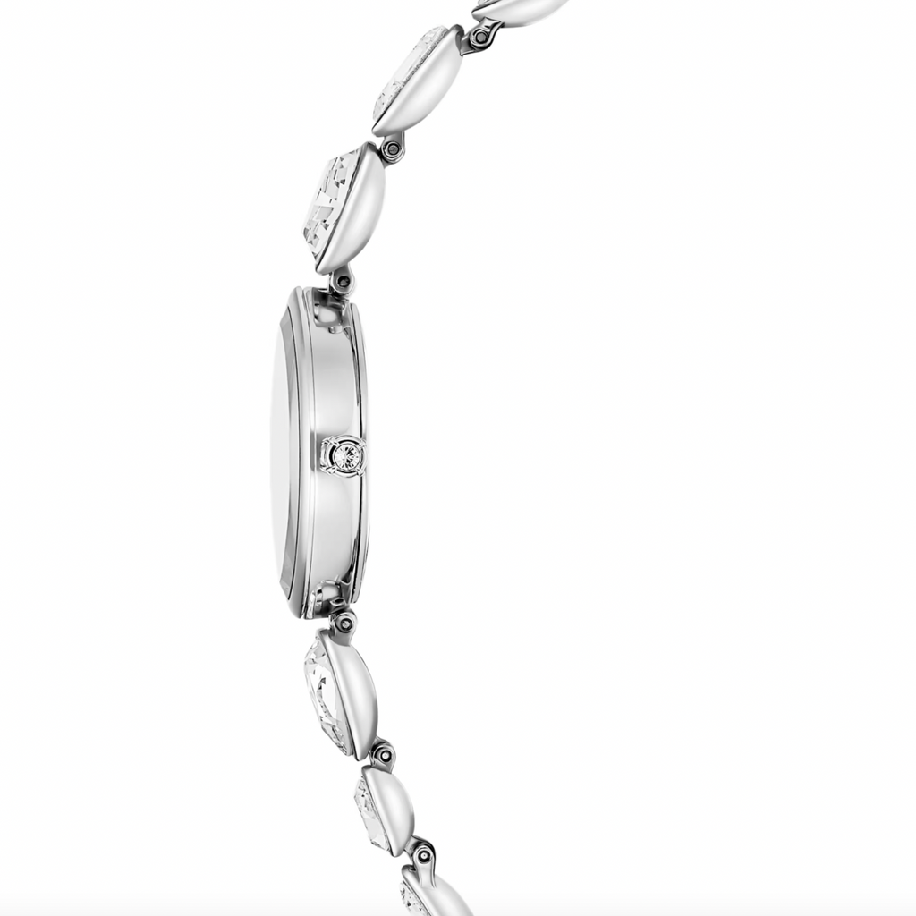 Gema: White Crystal Bracelet Silver Watch