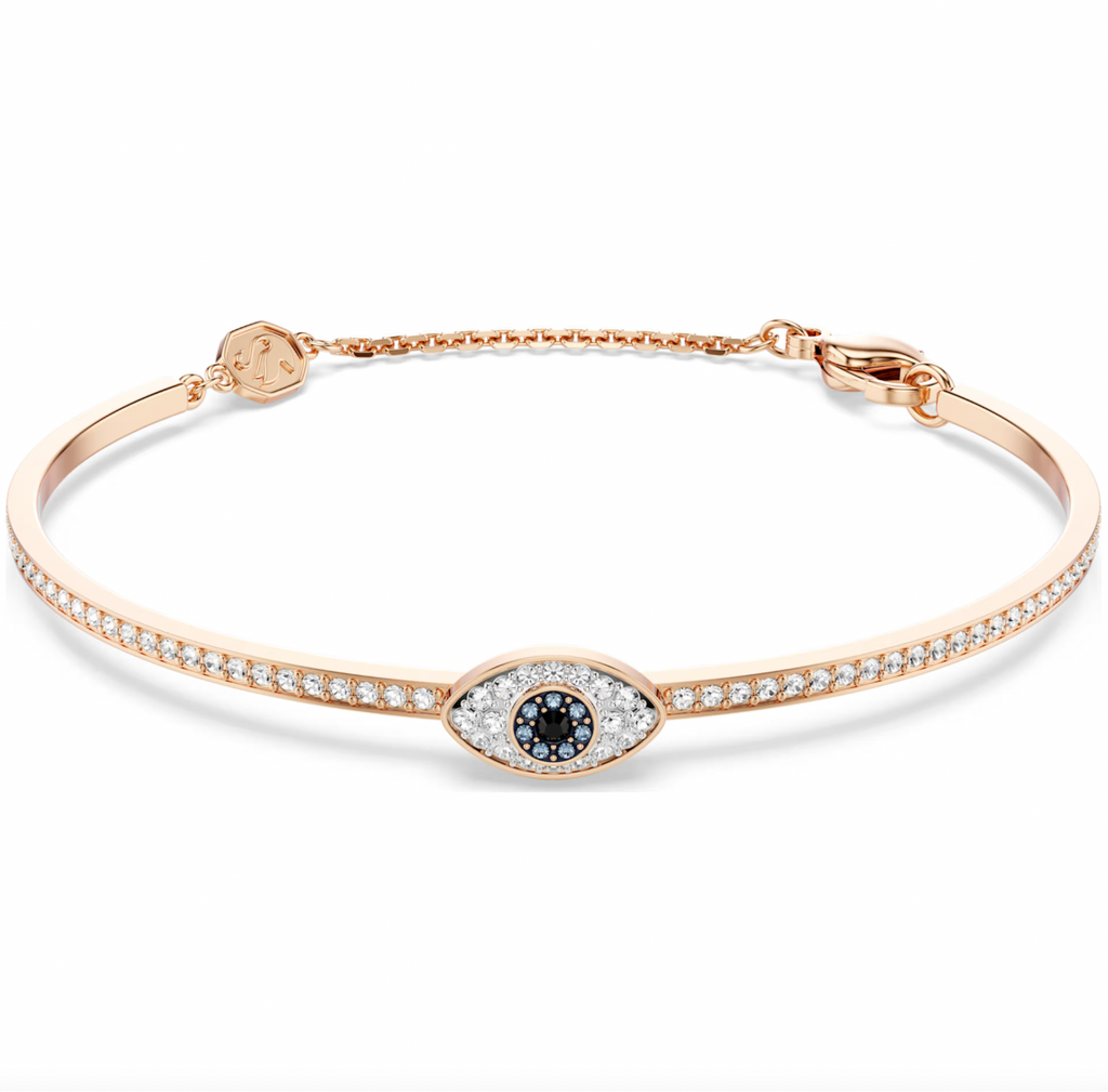 Symbolica: Multicoloured Eye Rosegold Bangle - 2 Sizes