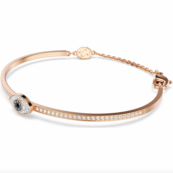 Symbolica: Multicoloured Eye Rosegold Bangle - 2 Sizes