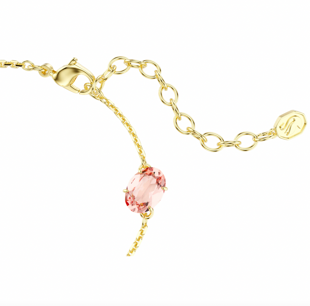 Gema: Multicoloured Mixed Cuts Dangling Crystals Gold Bracelet
