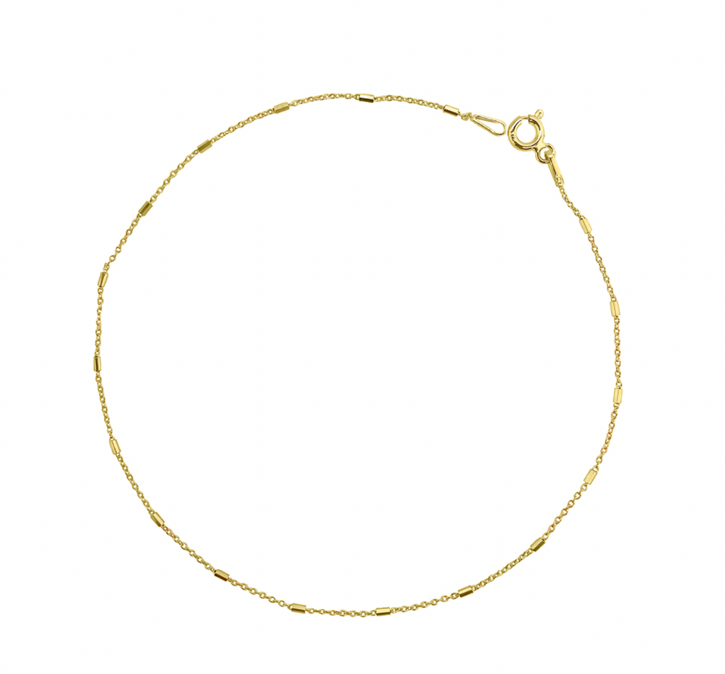 Anklet - Fine Cable Chain with Solid Links - 2 Colours