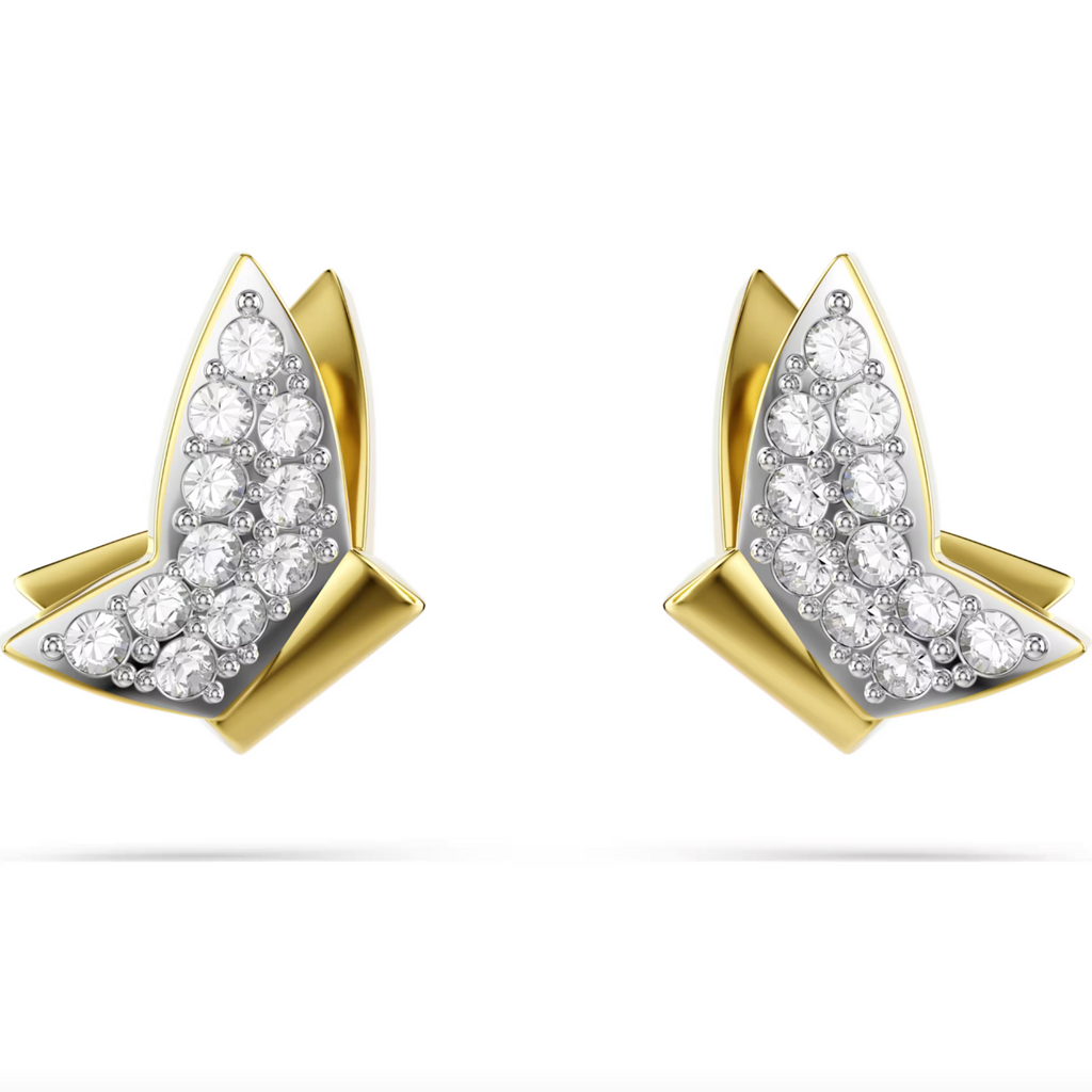 Idyllia Lilia Gold Butterfly Stud Earrings
