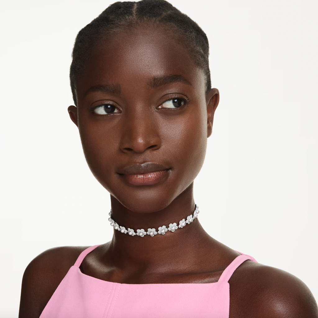 2026 Capsule Ariana Grande: Star Crystal Pearl & White Round Cuts Crystals Silver Choker