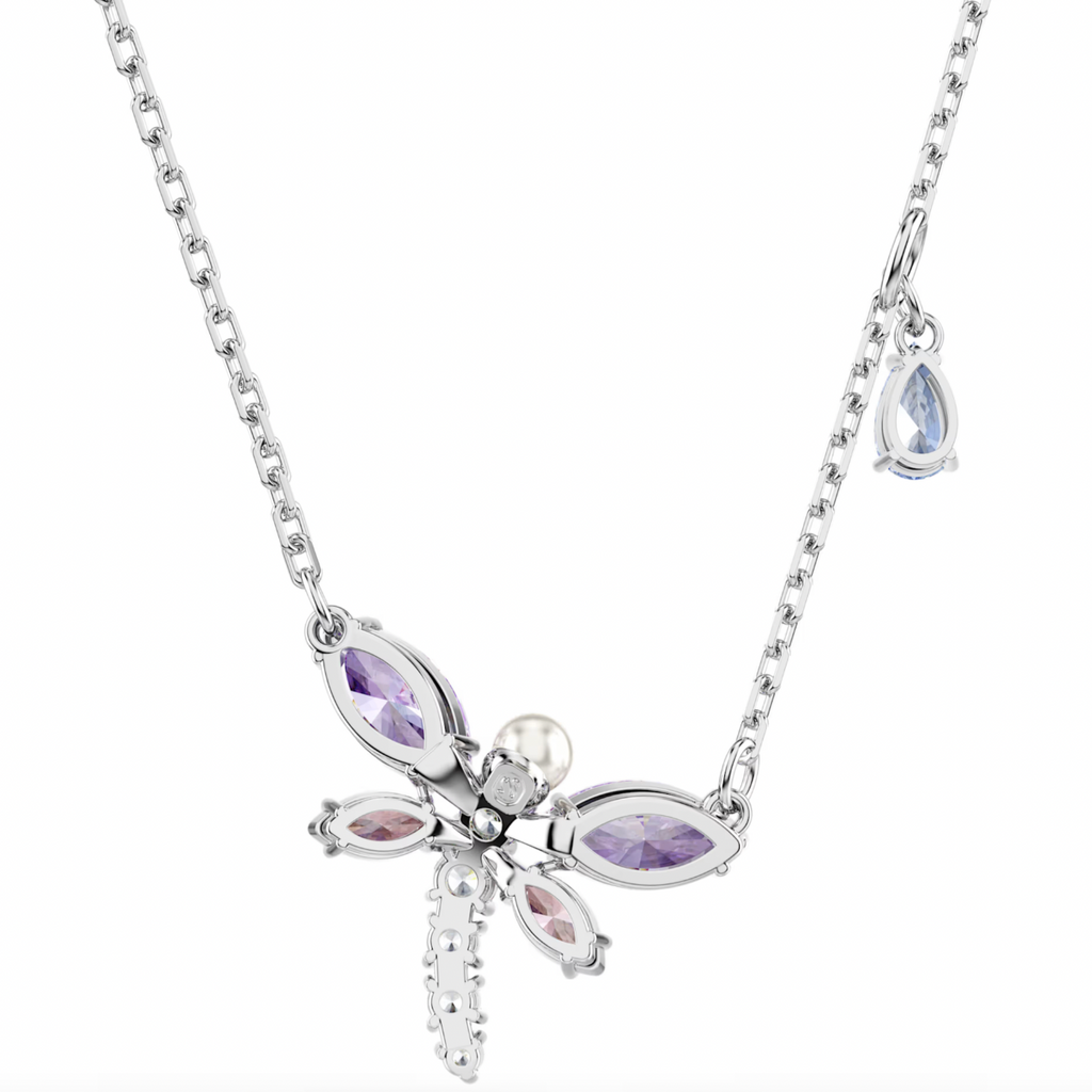 2026 Capsule Ariana Grande: Dragonfly Multicoloured Mixed Cuts Crystals Silver Necklace