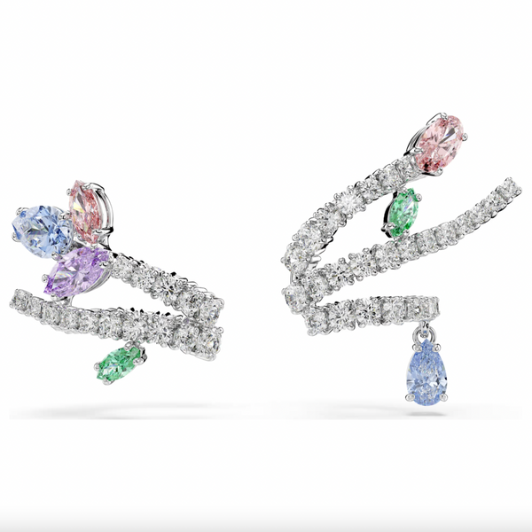 2026 Capsule Ariana Grande: Multicoloured Mixed Cuts Silver Ear Cuffs