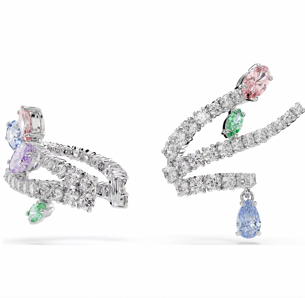 2026 Capsule Ariana Grande: Multicoloured Mixed Cuts Silver Ear Cuffs