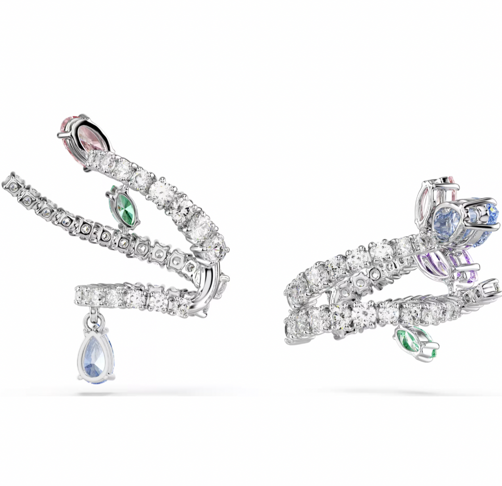 2026 Capsule Ariana Grande: Multicoloured Mixed Cuts Silver Ear Cuffs