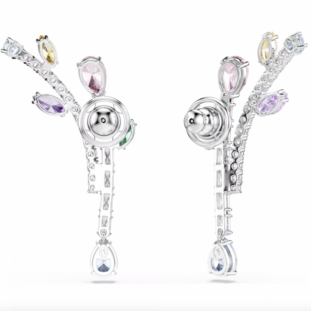 2026 Capsule Ariana Grande: Multicoloured Mixed Cuts Silver Drop Earring