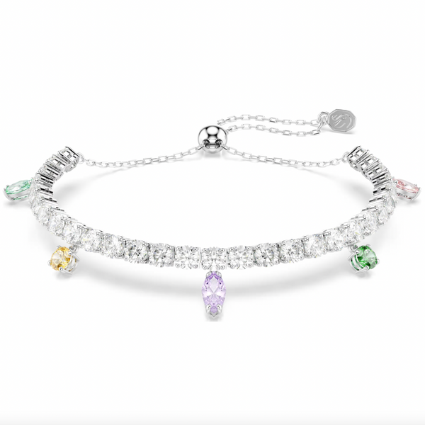 2026 Capsule Ariana Grande: Multicoloured Mixed Cuts Crystals Silver Tennis Bracelet