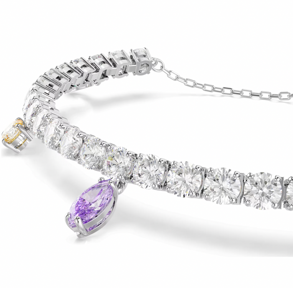 2026 Capsule Ariana Grande: Multicoloured Mixed Cuts Crystals Silver Tennis Bracelet