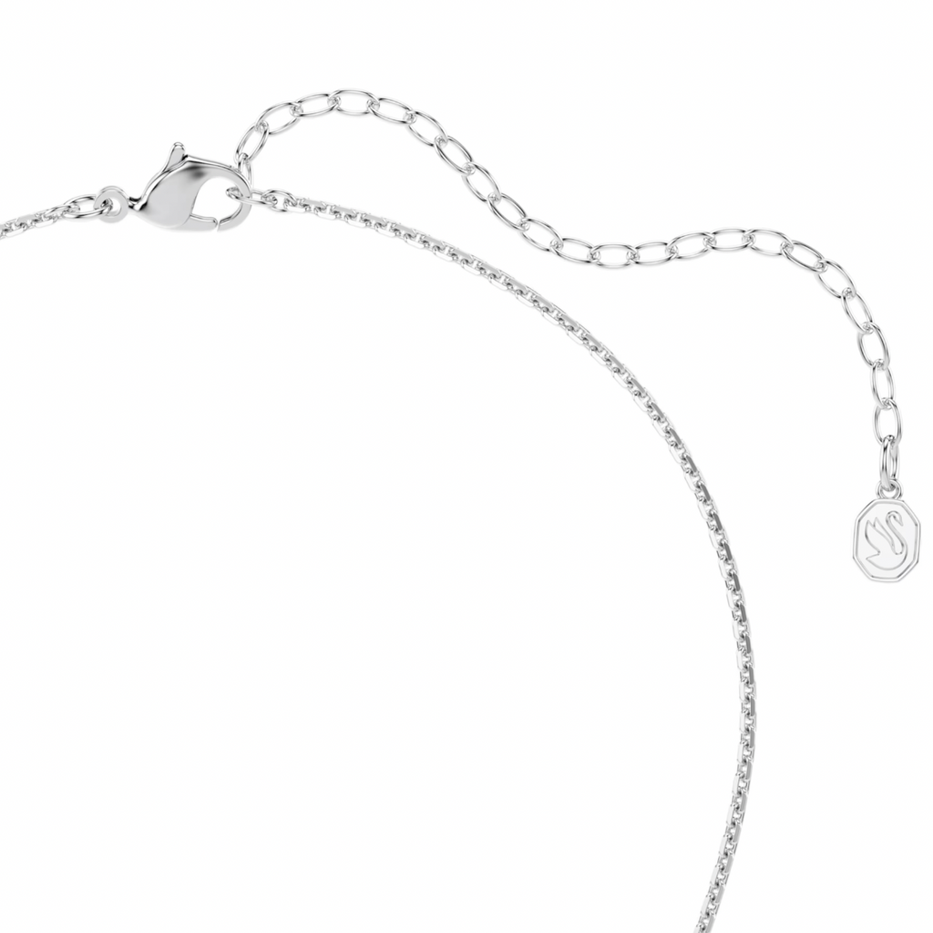 2026 Capsule Ariana Grande: Flower Crystal Pearl & White Round Cut Crystals Silver Necklace & Earring Set