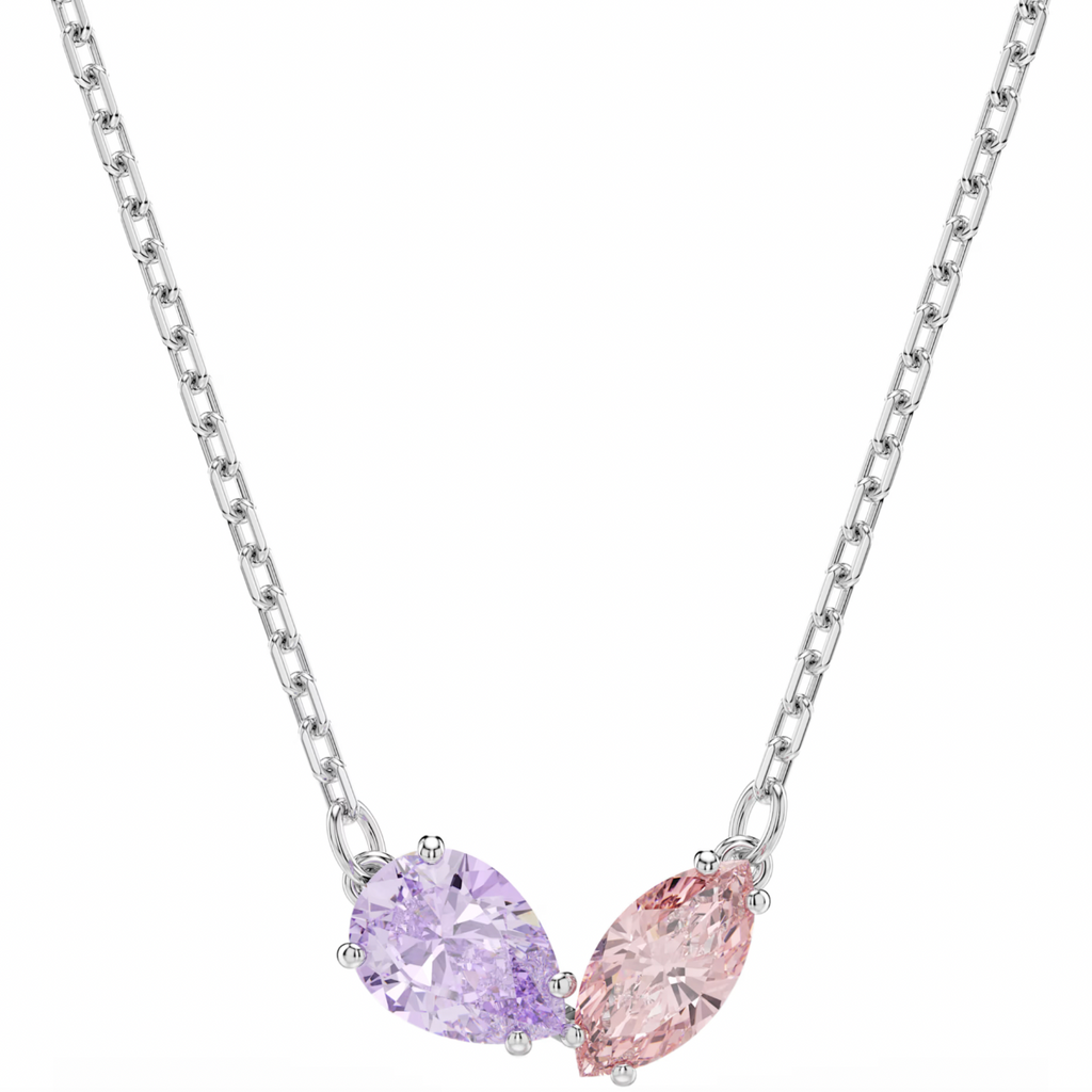 2026 Capsule Ariana Grande: Multicoloured Mixed Cuts Silver Necklace & Earring Set