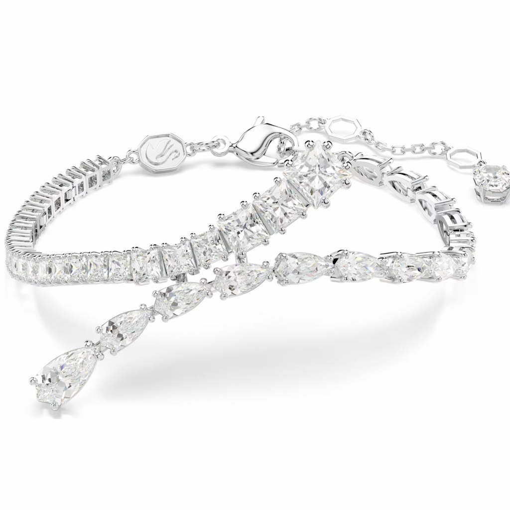 Matrix: Mixed Cut, Rhodium Plated Bracelet