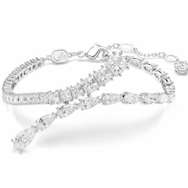 Matrix: Mixed Cut, Rhodium Plated Bracelet