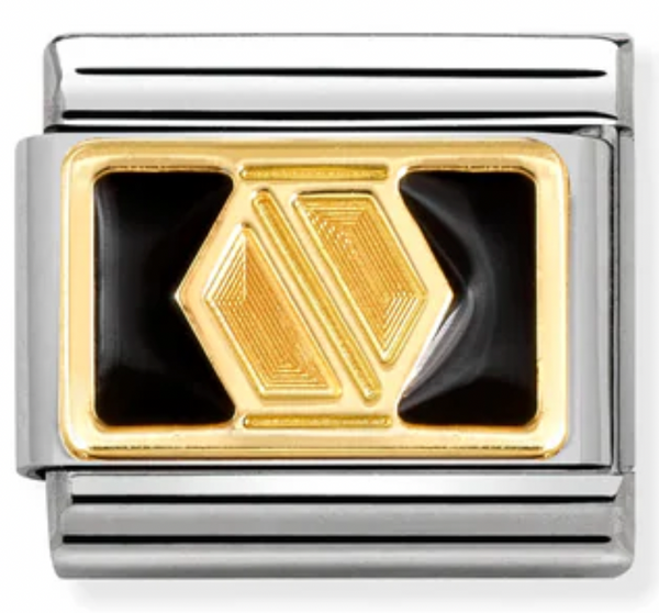 Symbols - Black Screw Gold Charm